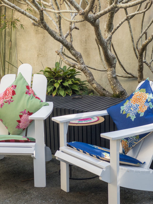 Outdoor Cushions in Lisa Corti Fabric