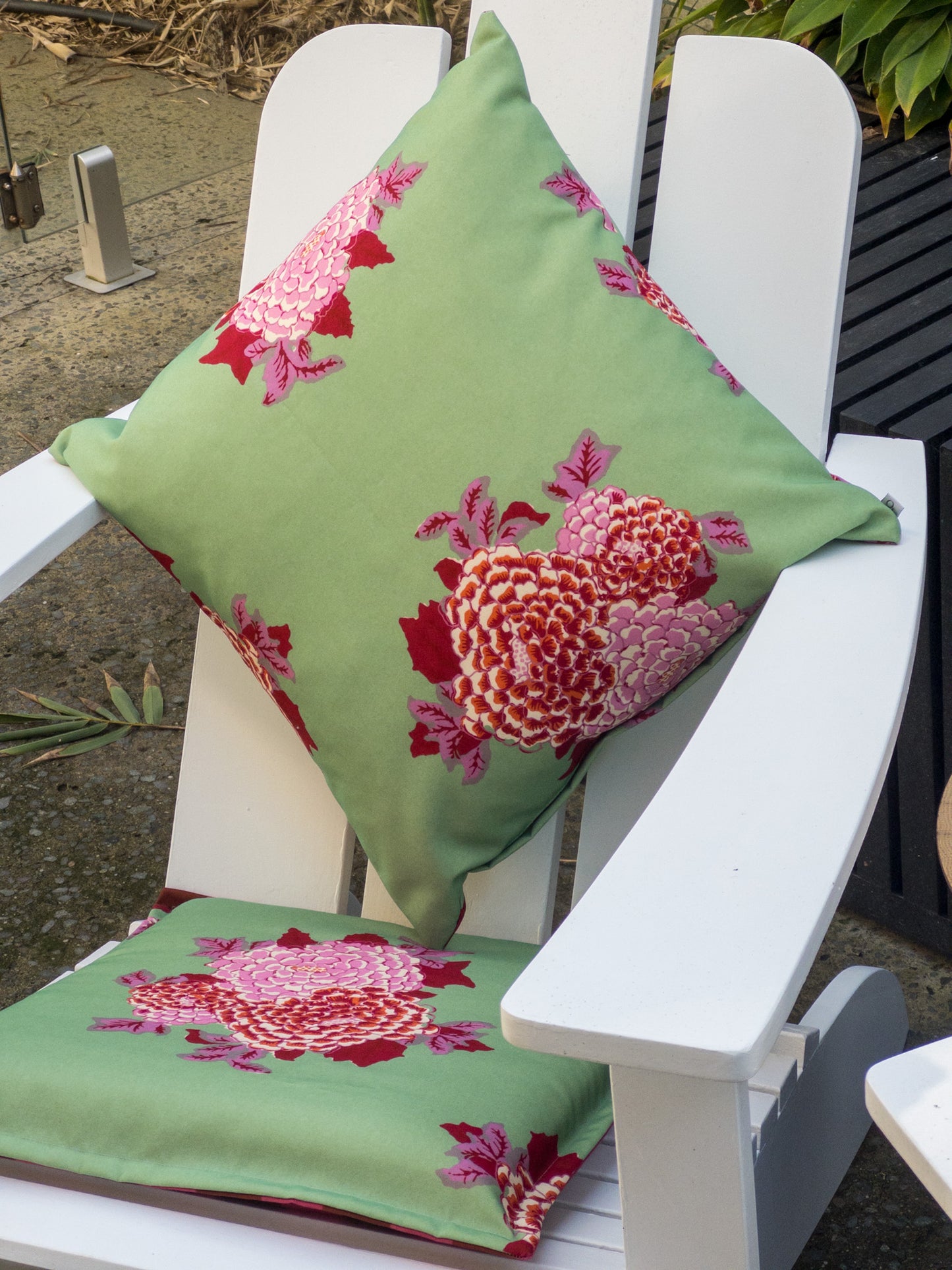 Outdoor Cushions in Lisa Corti Fabric