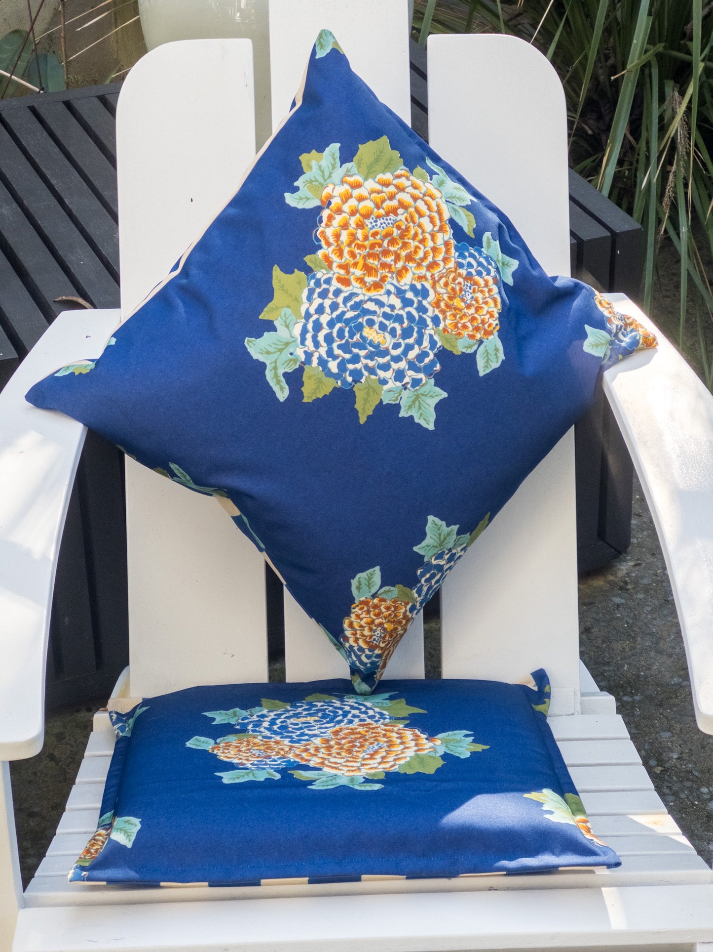 Outdoor Cushions in Lisa Corti Fabric
