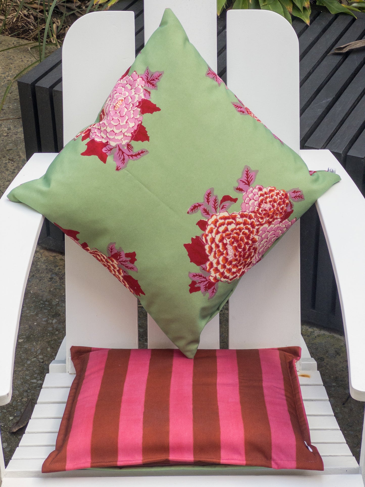 Outdoor Cushions in Lisa Corti Fabric