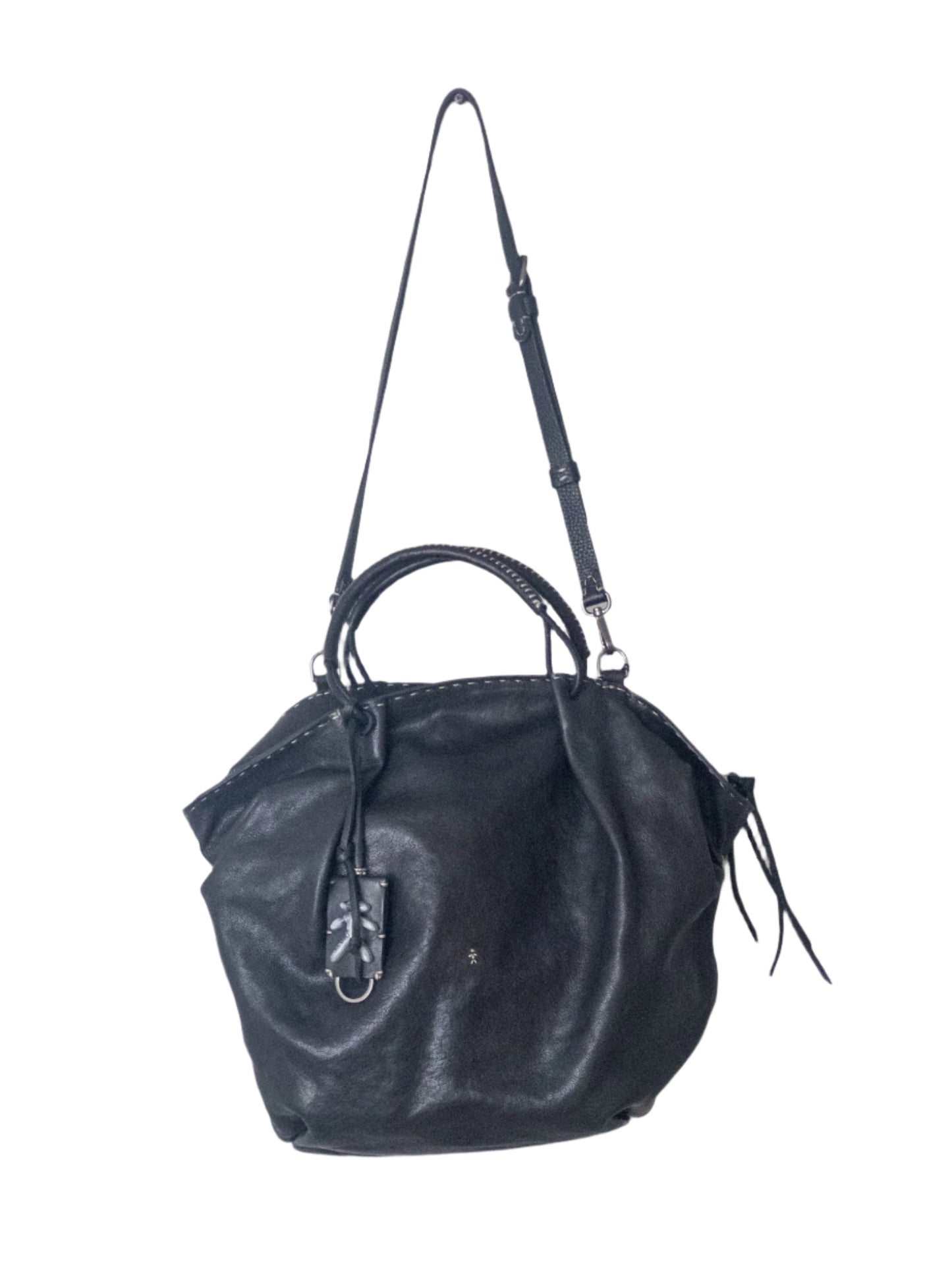 Large Leather Bag "Ventaglio"