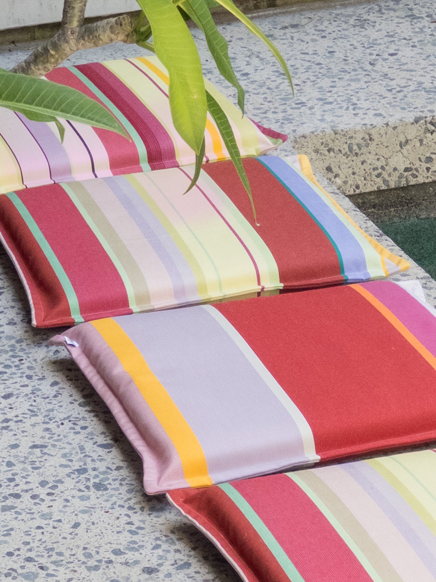 Outdoor Canvas Cushions in Les Toiles Fabric