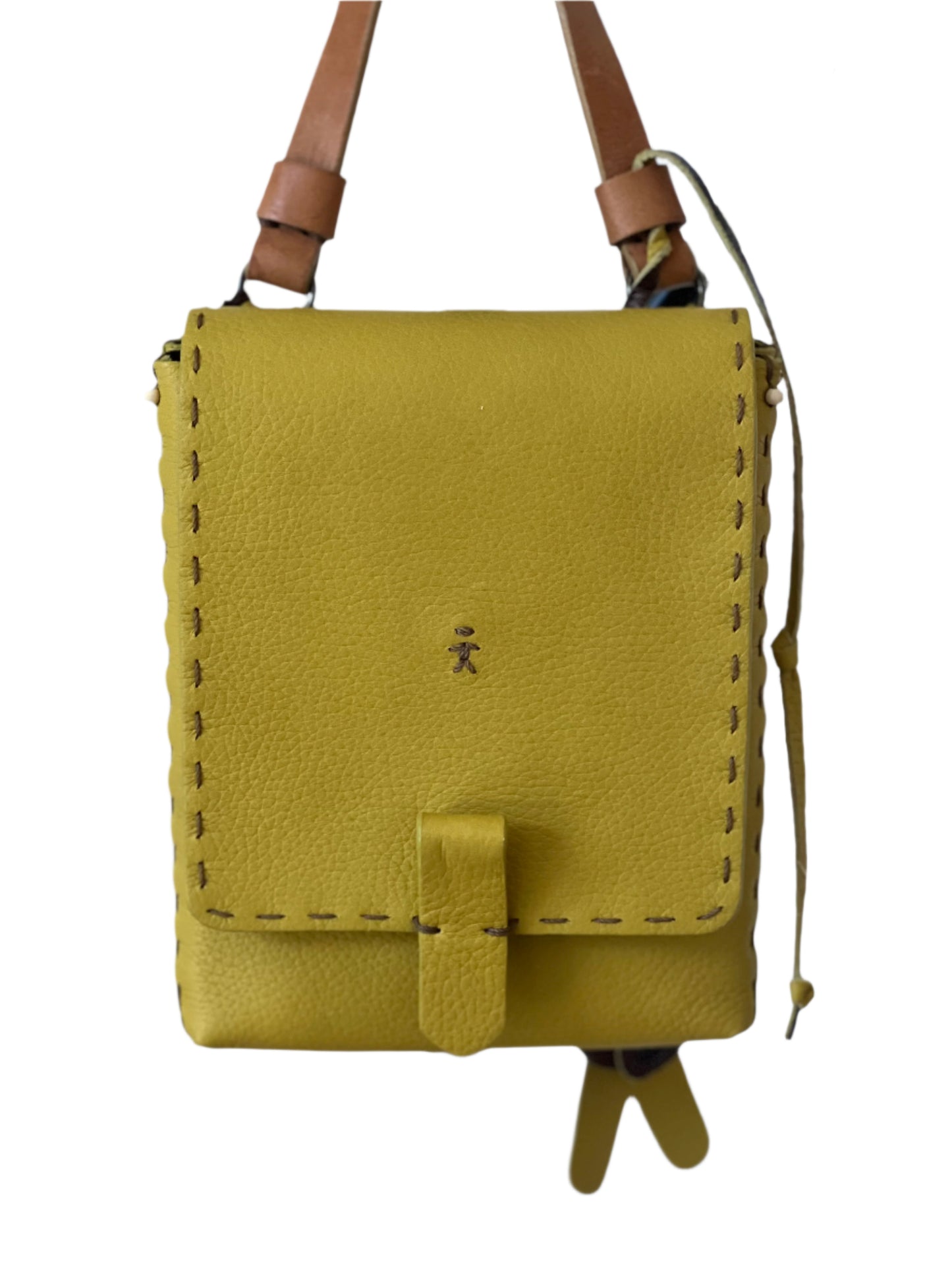 Otilly and Lewis, Henry Beguelin 'Kanga' leather cross body handbag curry