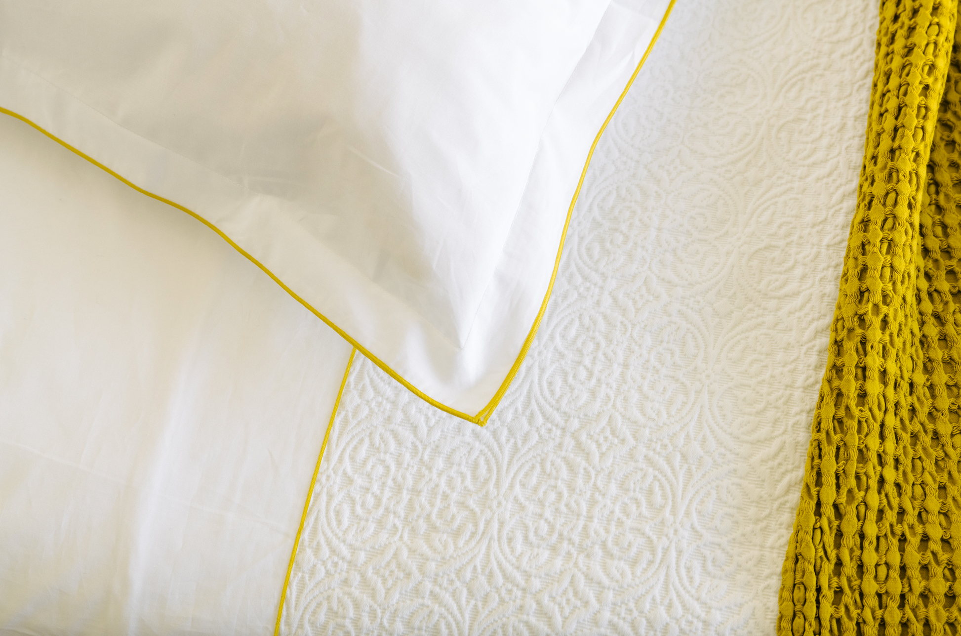 Otilly and Lewis Percale Cotton Flat Sheet with coloured edging