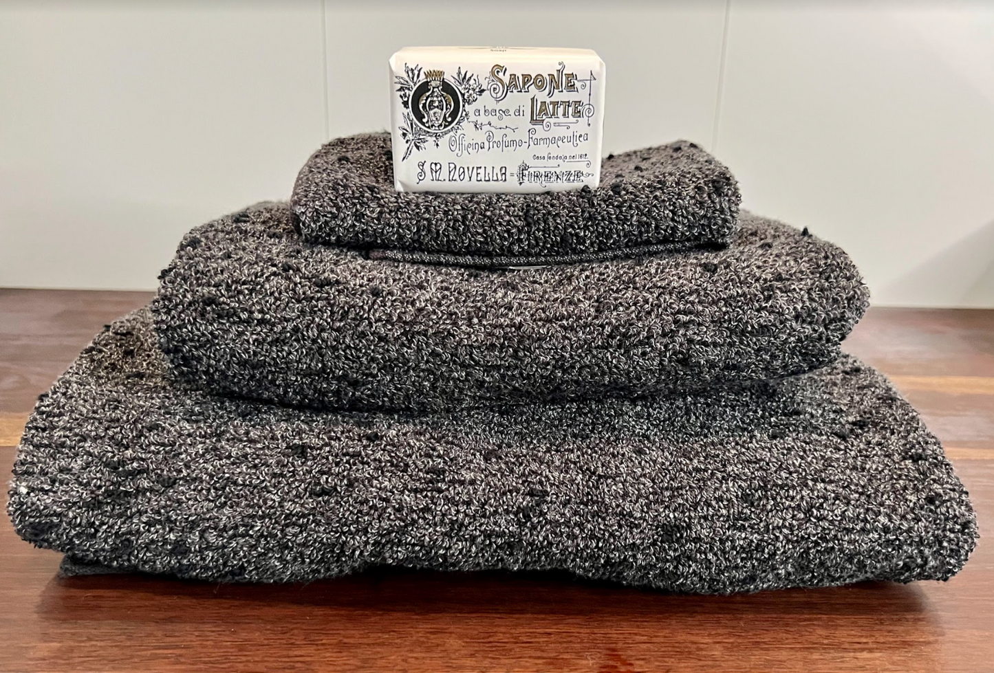 Grey Cotton Fleck Towel