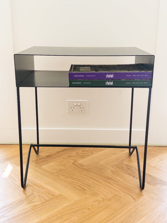 Black Metal Bedside Table