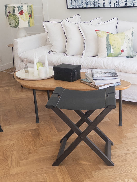 Trays & Leather Stool