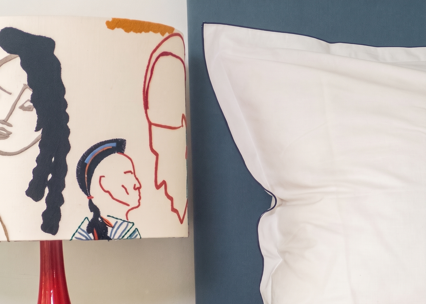 Edged White Pillow Covers