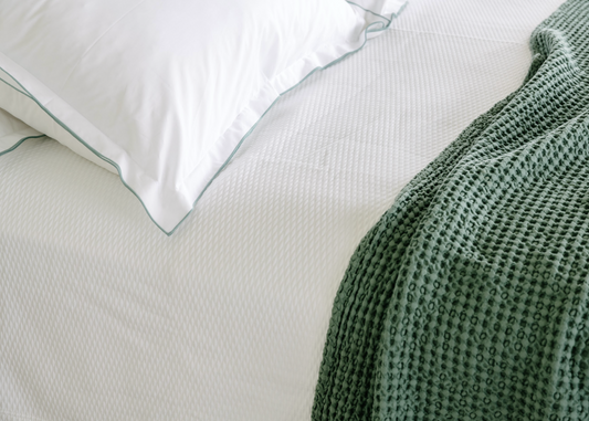 Edged White Pillow Covers