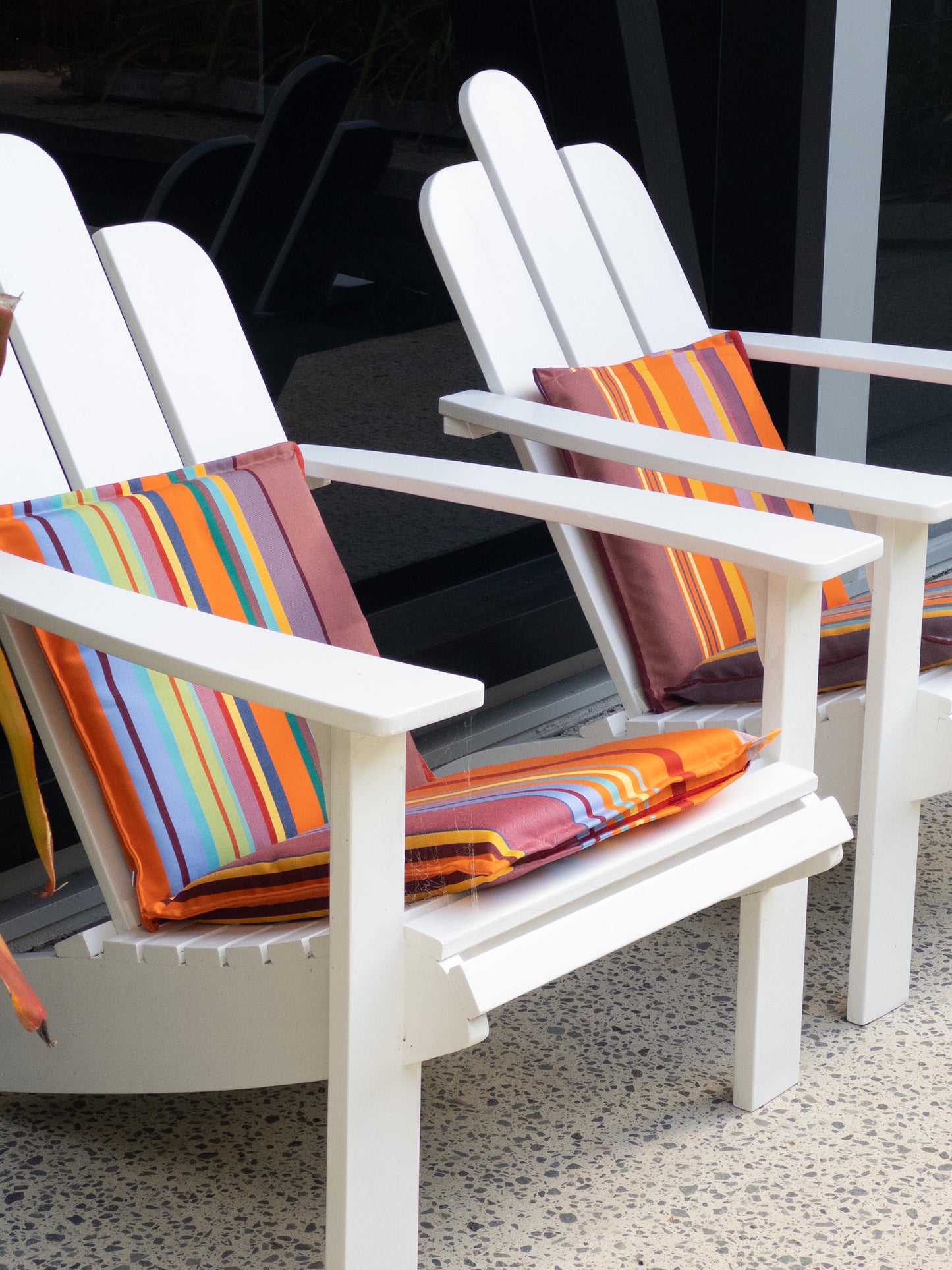 Outdoor Canvas Cushions in Les Toiles Fabric