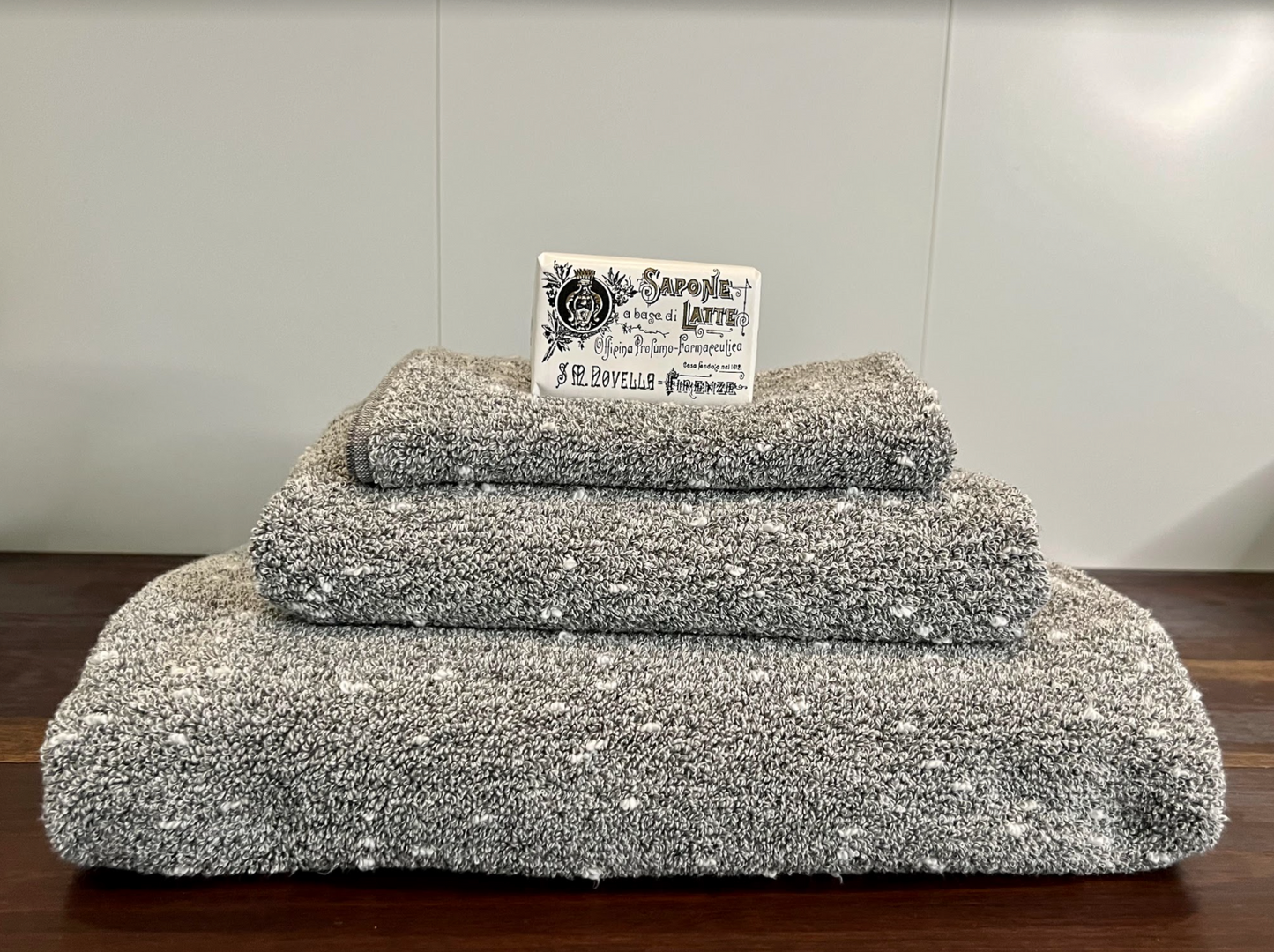 Grey Cotton Fleck Towel