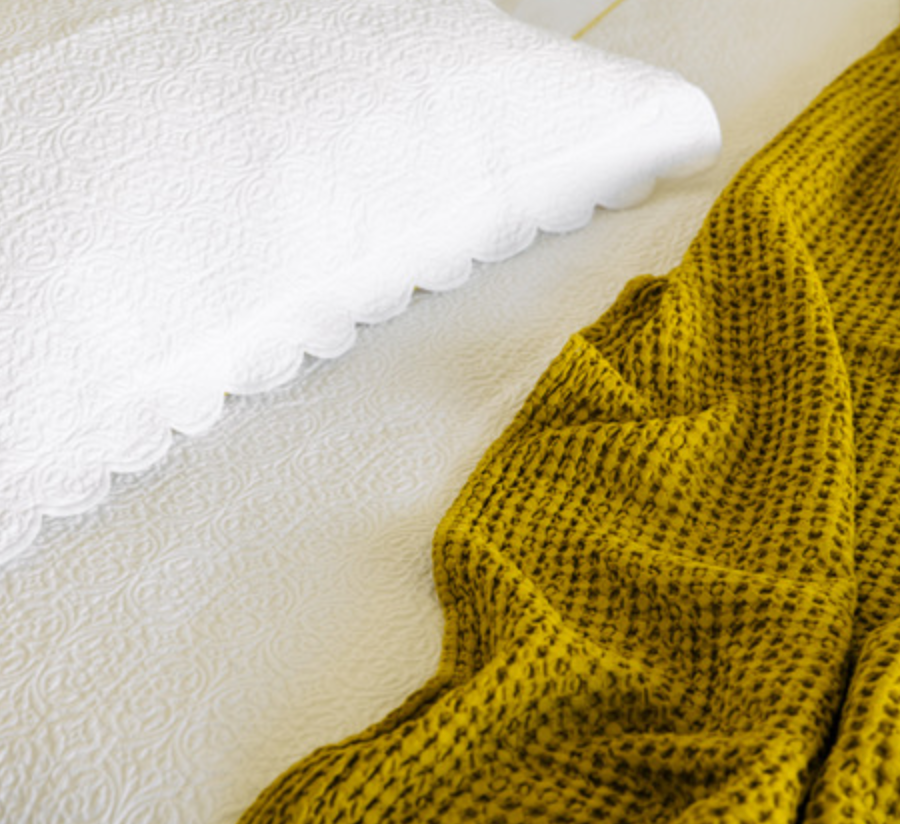 Otilly and Lewis Portuguese Cotton Waffle Throws